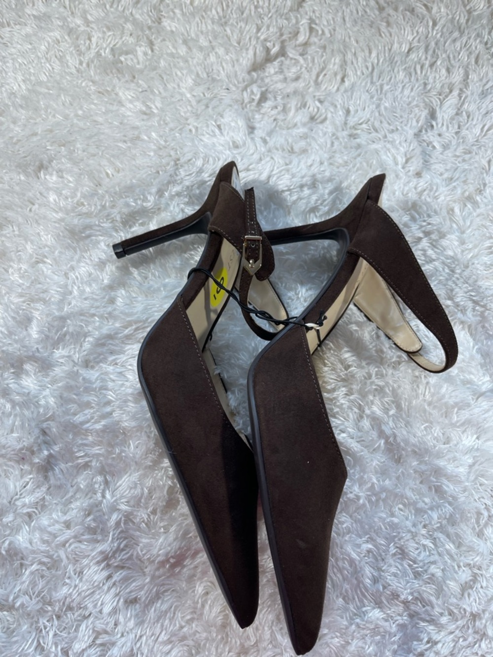 Nine West Dark Brown Pointed-Toe Slingback Heels - Picture 2 of 6